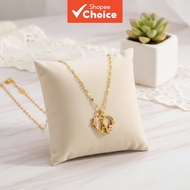 Elegant Stainless Steel Initial Letter Necklace for Women - Ideal Birthday Party Gift  Kalung Huruf 