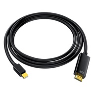 WELL 3Meter Mini DisplayPort To HDTV Cable 60Hz Video Sound Syncs Highly Speed Transmission Braid Co