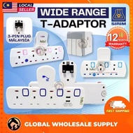 [SIRIM] T-Adaptor Soket Plug 3 Pin Adapter Plug Socket Socket Plug 插头 Extension Plug USB Plug for Of