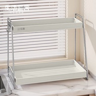 Life Declaration Seasoning Rack Stainless Steel Countertop Kitchen Seasoning Rack Double-Layer Multi