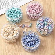 Morandi I-Shaped Nails 100 Pieces Colorful Plastic Thumbtacks Cork Photo Wall Fixing Nails I-Shaped 