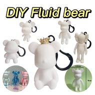 DIY Fluid Bearbrick Handmade Violent Bear Personality Model Ornaments Fluid Material Liquid Graffiti Toys Children Day gift