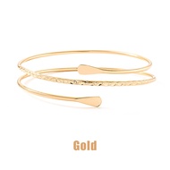 Arm Bracelet Open Cuff Loop Bracelet Jewelry Gelang Bangle Emas Silver Aksesoris Fashion Wanita