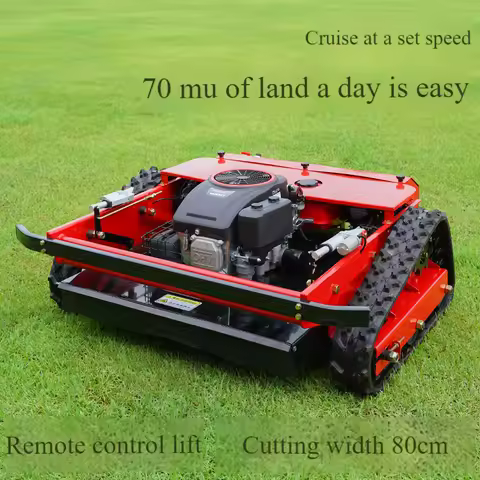Remote Control Lawn Mower for Orchard Tea Garden Multifunctional Tracked Wireless Grass Trimmer Shre