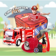 Fireman Helmet Set Fireman Kids Tent Bomba Truck Occupations Cosplay Costume Play Role Simulation Fire Fighters Bomba Set Early Education
