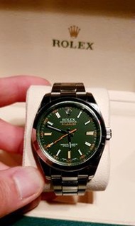 『已交流』👏👏👏勞力士 116400 Milgauss 抗磁 ROLEX 116400GV 閃電秒針 黑色面盤 綠玻璃