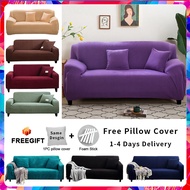 COD Sofa Cover Thick Stretchable 1/2/3/4 Seater L Shape Elastic Regular Armrest Slipcover