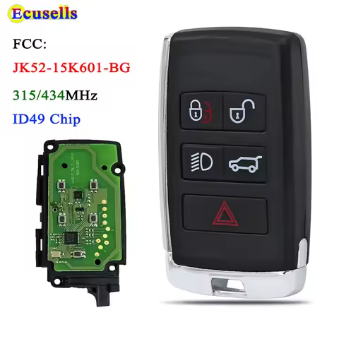 Ecusells 5 Buttons Keyless Go Smart Remote Car Key For Land Rover Range Rover Evoque 2018-2023 315/4