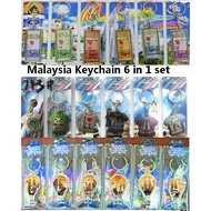 C Keychain / Nailclippers Kuala Lumpur Melaka Malaysia 6 in 1 Duit wang ringgit Malaysia keychain