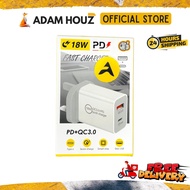 18W FAST CHARGER TYPE C ADAPTER 18W SMART CHIP ONE USB