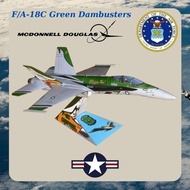 F/A -18C Hornet Fighter Plane Paper Model "Green Dambusters"