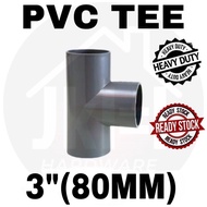 3" PVC TEE WATER PIPE TEE 80MM PVC TEE