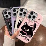 Black cat Case for REALME 11X 12X 11 9 RPO 8 V13 Q3I K9S Q3S Q3T 9SE V20 GT3 C55 C20 C11 C35 C53 C51