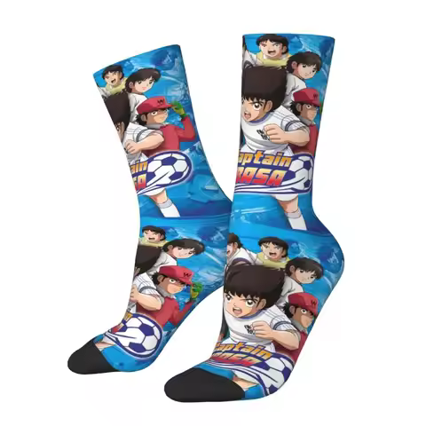 Harajuku Japan Football Manga Captain Tsubasa Socks Women Men Warm 3D Printing Sports Basketball Soc