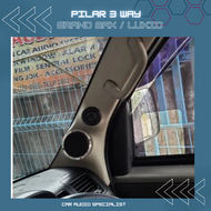 Pilar 3 way audio full set speaker mobil aksesoris audio Toyota avanza old  siap pasang