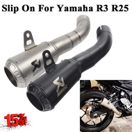 For Yamaha R3 R25 YZF-R3 YZF-R25 Motorcycle Akrapovic Exhaust Modified Muffler Piping