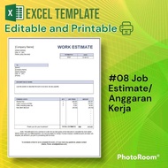 [#08] Job Estimate Excel Template / Contoh Template Excel Anggara Kerja (Business Proposal / Rancang