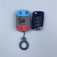 VW Volkswagen Switch Car Key Smart Remote Cover Fob Case Pouch Keyring Keychain Cute Cartoon For Pol