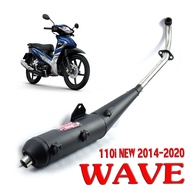 ท่อผ่าหมก เวฟ / ท่อไอเสียมอเตอร์ไซค์ รุ่น WAVE 110i NEW ปี 2014-2023 (มอก.341-2543) คอท่อดัด สแตนเลสแท้ ขนาด 25 MM/ ท่อผ่าคอดัด WAVE 110i