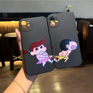 I.Case_Store 2 Flat Straight Couple Sinchan & Nene Motif Compatible with iPhone 7 8 Plus X Xs Max XR