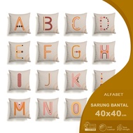 Sofa Cushion Cover PRINT BOHO ALPHABET MOTIF Letters 40X40 CM