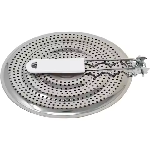 Heat Diffusers for Gas Stove or Stove, Flame Guard, Simmer Plates, Folding Handle, Set of 2, 15 1/4"