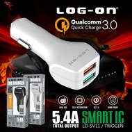 Log On Twogen Car Charger Quick Charge 3.0 Fast Charging