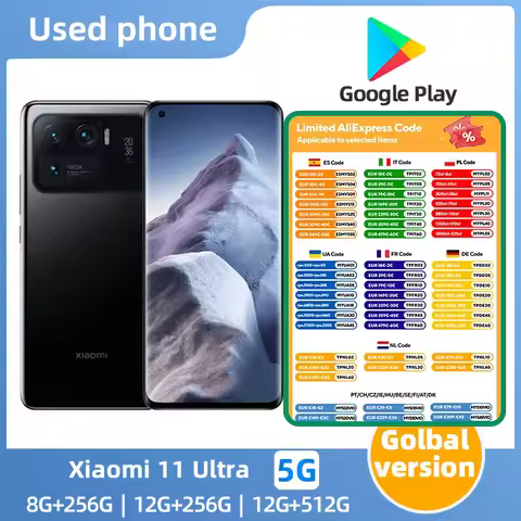 Xiaomi 11 ultra 5G 6.81inch 3200x1440px Screen Android RAM 8GB ROM 256GB In-Screen Fingerprint Recog