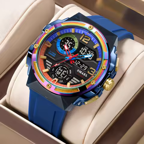 SMAEL 8118 Fashionable, Casual and Sporty Men's Watch with Light Alarm, Stopwatch, Waterproof and Sh
