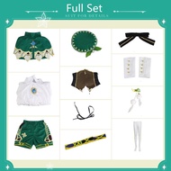 Genshin Impact Cosplay Venti Costume Party Dress With Wig Adult Women Halloween Carnival Cos Clothin