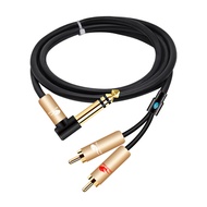 GOLLEY LION 1/4 RCAไตรมาสนิ้ว TRS RCA เสียง RCA 6.35มม.แจ็คสเตอริโอ To ดูเอิ้ล RCA ใส่สาย Y สายตัวแย