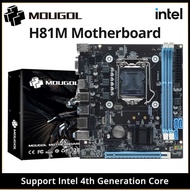 MOUGOL H81M Gaming Motherboard Dual Channel DDR3 M.2 NVME PCIEx16 HDMI VGA Interface LGA 1150 Suppor