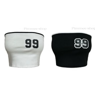 Pimmye shop 99 Screen-Printed Tube Top No Sponge