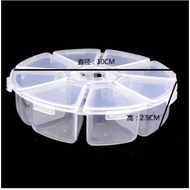 Round Box Organizer Storage Container White/ Box Organizer Rhinestone Plastic Box