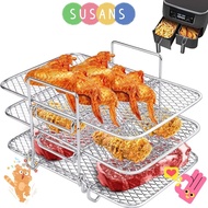 SUSANS Dehydrator Rack, Stainless Steel Stackable Air Fryer Rack,  Cooker Multi-Layer Multi-Layer Dehydrator Rack Kitchen Gadgets