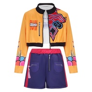 AOJU กลุ่มผู้หญิงที่นิยม เด็ก K-pop ผู้ล่าปีศาจ Rumi Zoey Mira Cosplay ชุด Huntrix สำหรับผู้หญิง เสื