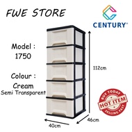 Century 5 Tier Plastic Drawer / Cloth Cabinet / Storage Cabinet 1750