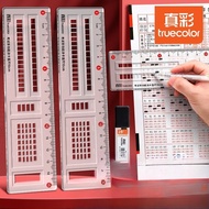 Truecolor Exam Card Ruler | OMR Answer Sheet Filling Tool Straight Ruler for Student Examination Tes