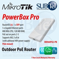 Mikrotik RB960PGS-PB PowerBox Pro Outdoor Gigabit POE Router 6xSFP 802.3af/at VPN IPSec BGP VLAN