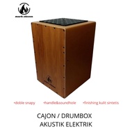 CAJON acoustic electric drumbox electric brown color