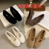 Fashionable Women's Shoes Inner Heightening 4cm Mary Jane Furry Shoes Women's Shoes 2025 Autumn Wint