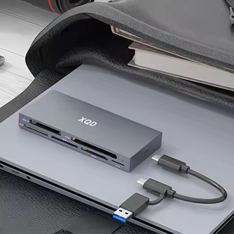 6 in 1 Memory Card Reader USB C USB 3.0 XQD/SD/TF/MS/XD/CF Reader All In One Card Reader Memory Card