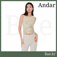 [ANDAR] Soft Modal Cross Wrap Tank Top | TENCEL™ Modal Cover-Up | Silky Draped Fit | Yoga & Pilates 