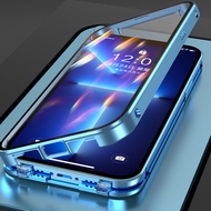 360 Full Protection Magnetic Metal Phone Case OPPO A54 A55 A74 A74 A17 A17K A16 A16S A79 A78 A58 5G 