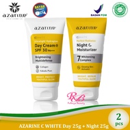 Azarine C White Paket Siang Malam - 2 pcs ( Day Cream 25g + Night Cream 25g )