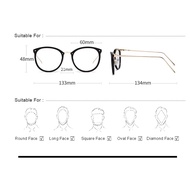 Fashionable 0 degree fake cat eye glasses