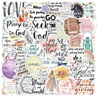 100Pcs/Set ❉ Jesus Christ &amp; Bible Phrase Series A Classical Wisdom Words Stickers ❉ DIY Fashion Waterproof Doodle Decals Stickers