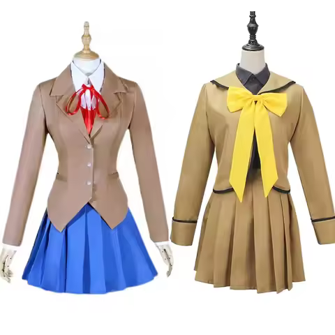 Anime Momozono Nanami Doki Cos Monika Cosplay Costume With School uniform Party Suit For Women Girl