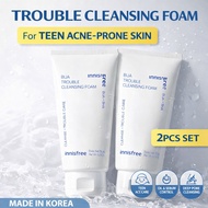 [Made in Korea] Innisfree Bija Trouble Cleansing Foam 150g x2 Twin Pack Teen Acne-Prone Skin Facial 