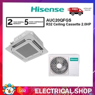 HISENSE 2.0hp AUC20QFGS R32 Ceiling Cassette Air Cond Air Conditioner Non Inverter (Penghawa Dingin Siling)